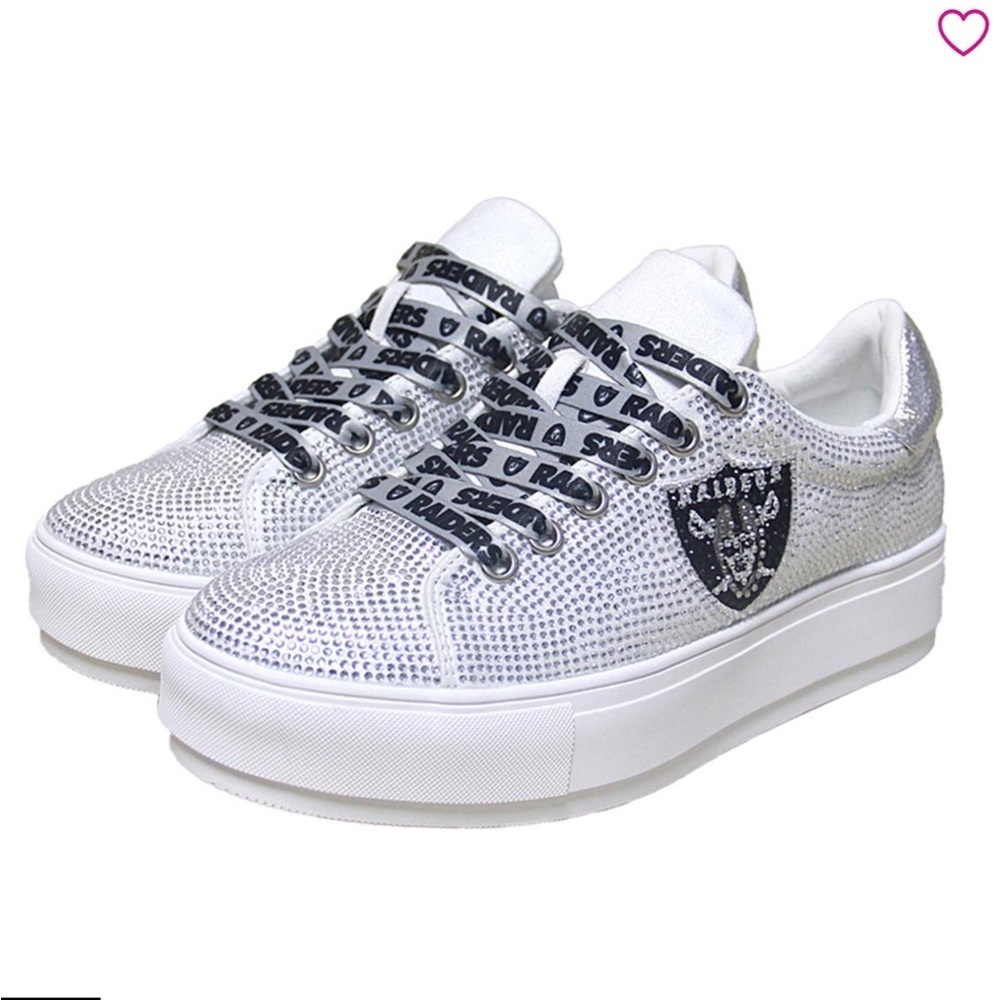 Official Raiders NFL Crystal Sneakers